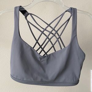 Lululemon free to be (wild) bra gray slate sz 10